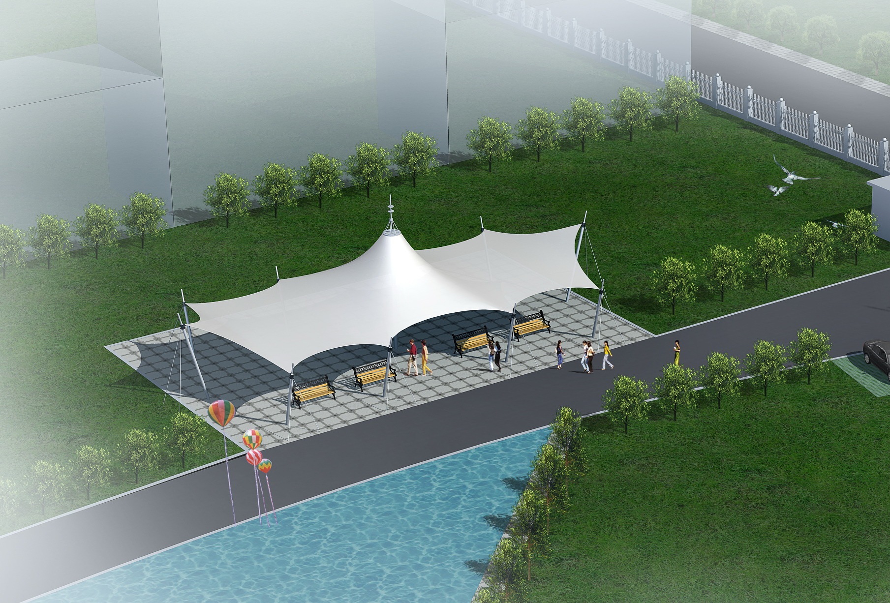 《揭秘重庆看台膜结构:创新设计与环保科技的完美结合-2